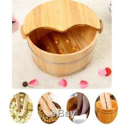 1pc Durable Wooden Foot Basin Tub Foot Soaking Bucket For Foot Bath Massage Spa