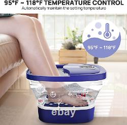 2022.8 Upgrade Collapsible Foot Spa Electric Rotary Massage Foot Bath with Heat