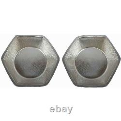 2 Light Weight Nickel Alloy Hexagon Foot Soaking Spa Therapy Pedicure Bowls