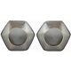 2 Light Weight Nickel Alloy Hexagon Foot Soaking Spa Therapy Pedicure Bowls