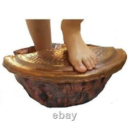 2 Unique Rustic Copper Foot Soaking Massage Spa Therapy Pedicure Pedi Bowls