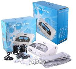 3in1 LCD Pro Dual Ion Detox Ionic Foot Bath Spa Clean Machine Infrared Belt Pads