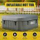 5 Foot Portable Inflatable Square Hot Tub For Sauna Therapeutic Bath Spa Gray