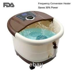 7-Types Foot Spa Bath Massager Stress Relief with Heat Bubbles, Roller&Timer