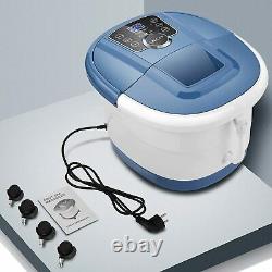 8PCS Roller Foot Bath Spa Massager w Heat Bubbles Adjustable Time & Temp, LCD