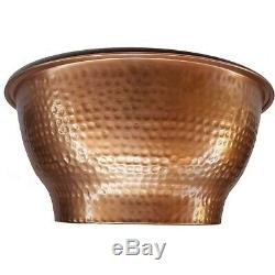 8 DEEP Pair Polished Copper Foot Bath Wash Massage Spa Pedicure Bowls Pots