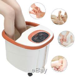8 Rollers Portable Foot Spa Bath Massager Time/Tem Bubble Heat Vibration