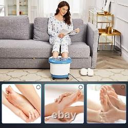 8 Types Foot Spa Bath Massager with Massage Rollers Heat & Bubbles Temp 08