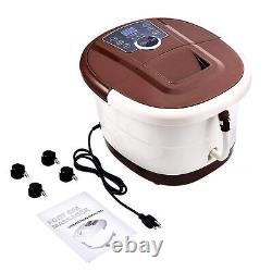8 Types Foot Spa Bath Massager with Massage Rollers Heat & Bubbles Temp 11