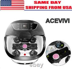 ACEVIVI Foot Spa Bath Massager Bubble Heat Infrared Relax Timer & LED Display