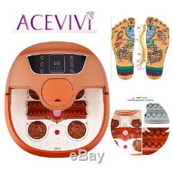 ACEVIVI Foot Spa Bath Massager Bubble Heat LED Display Infrared Relax Timer