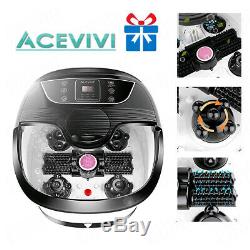 ACEVIVI Foot Spa Bath Massager Bubble Heat LED Display Infrared Relax Timer-Hot