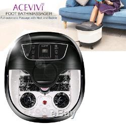 ACEVIVI Foot Spa Bath Massager Bubble Heat LED Display Shiatsu Relax Timer