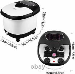 ACEVIVI Foot Spa Bath Massager With Massage Rollers Heat and Bubbles Temp Timer