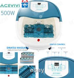 ACEVIVI Foot Spa Bath Massager with Heat Timer Motorized Shiastu Massage Rollers