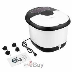 ACEVIVI Foot Spa Bath Massager with Massage Rollers Heat and Bubbles Temp Timer#
