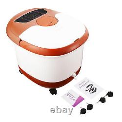 ACEVIVI Portable Foot Spa Bath Massager Heat LCD Display Infrared Relax Brown