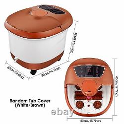 ACEVIVI Portable Foot Spa Bath Massager Heat LCD Display Infrared Relax Brown