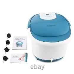 ACEVIVI foot spa bath massager with heat, foot bath tub with bubble jets red lig