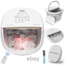 AISZG Collapsible Foot Spa Bath with Fast Heat, Electric Rotary Massage, Precis