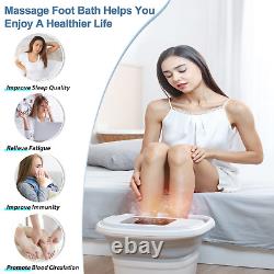 AIVEISI Foot Spa Bath Massager & Epsom Salts, Collapsible Foot Bath with Heat Re