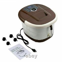 AOLIER Foot Spa Bath Massager with 6 Massage Rollers Heat Bubbles Soaker Top