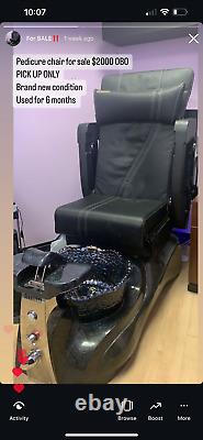 All Black pedicure chair. Used only for 6 months