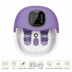 All-In-One Foot Spa Bath Massager Heat Bubbles LED Infrared Digital Tem/Time set