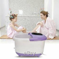 All-In-One Foot Spa Bath Massager Heat Bubbles LED Infrared Digital Tem/Time set