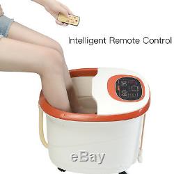 All-In-One Foot Spa Bath Massager Tem/Time Set Heat Bubble Vibration with RC