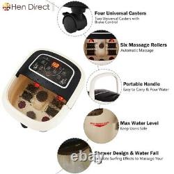 All In One Wheeled Foot Rollers Vibration Spa Bath Massager with Remote Control