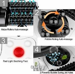 All in One Foot Spa Bath Massager with Heat, Motorized Shiatsu Roller and Black
