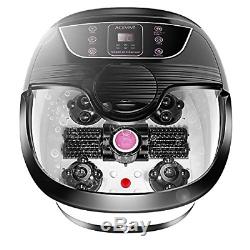 All in One Foot Spa Bath Massager with Heat, Motorized Shiatsu Roller and Bubble