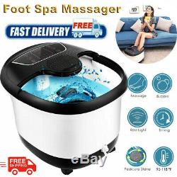 All in One Foot Spa Bath Massager with Heat, Motorized Shiatsu Roller and Bubbles