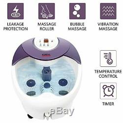 All in one Large Foot spa Bath Massager with Rolling Massage, Heat, HF Vibration