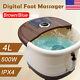 Auto Foot Spa Bath Massager Withmassage Roller Heat Bubbles & Temp Timer Gift-gift