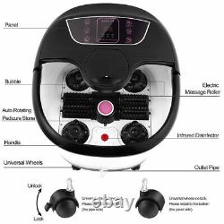 Auto Foot Spa Bath Massager with Massage Roller Heat Bubbles & Temp Timer Gift#NEW