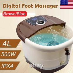 Auto Foot Spa Bath Massager with Massage Roller Heat Bubbles & Temp Timer Gift! US