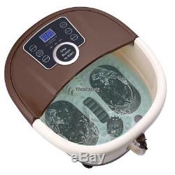 Auto Foot Spa Bath Water Heating Vibration Bubble Massager Pedicure Foot Relax