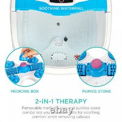 Automatic Heated Shiatsu Massage Foot Bath Spa with Pumice Stone, 2-IN-1 THERAPY