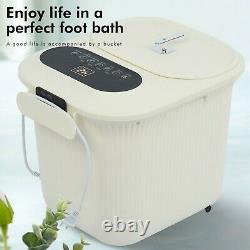 BESSKY Portable Foot Spa Bath Massager Bubble Heat Soaker Heating Pedicure Soak