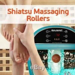 Belmint Foot Spa Massager Machine Heat Tub Bubbles LCD Screen Relieve Fatigue