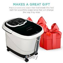 Best Choice Products Portable Heated Shiatsu Foot Bath Massage Spa with Pumice