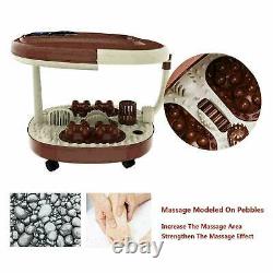 Bubble Footbath Electric Foot Spa Tub Massager Roller Heat Soak Bath English