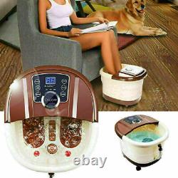 Bubble Footbath Electric Foot Spa Tub Massager Roller withHeat Soak Footspa BathN