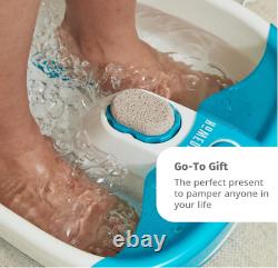 Bubble Mate Foot Spa, Toe Touch Controlled Foot Bath with Removable Pumice Stone