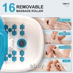 CINERY Heated Foot Spa Massager with Bubbles & Vibration for Ultimate Relaxation