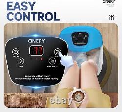 CINERY Heated Foot Spa Massager with Bubbles & Vibration for Ultimate Relaxation