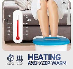 CINERY Heated Foot Spa Massager with Bubbles & Vibration for Ultimate Relaxation