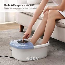 CURECURE Foot Spa Bath Massager with Bubbles Vibrating and Heat Digital Adjus